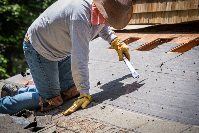 Re-roofing a home Removing nails